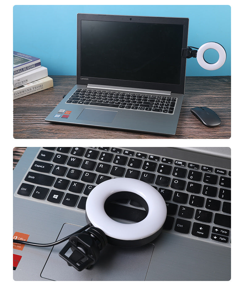 USB LED Ring Light with Phone Holder
