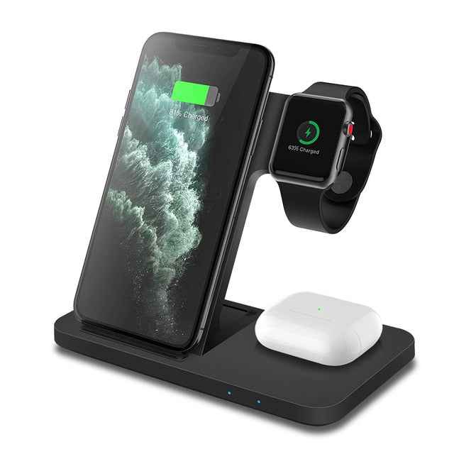 Wireless Charging Dock | Fast Charging Station | 3-in-1 Charging Stand | Multi-Device Wireless Charger | Smart Charging Dock | Wireless Phone and Watch Charger | All-in-One Charging Station | Quick Wireless Charger Dock | Portable 3-in-1 Charger | Compact Charging Stand