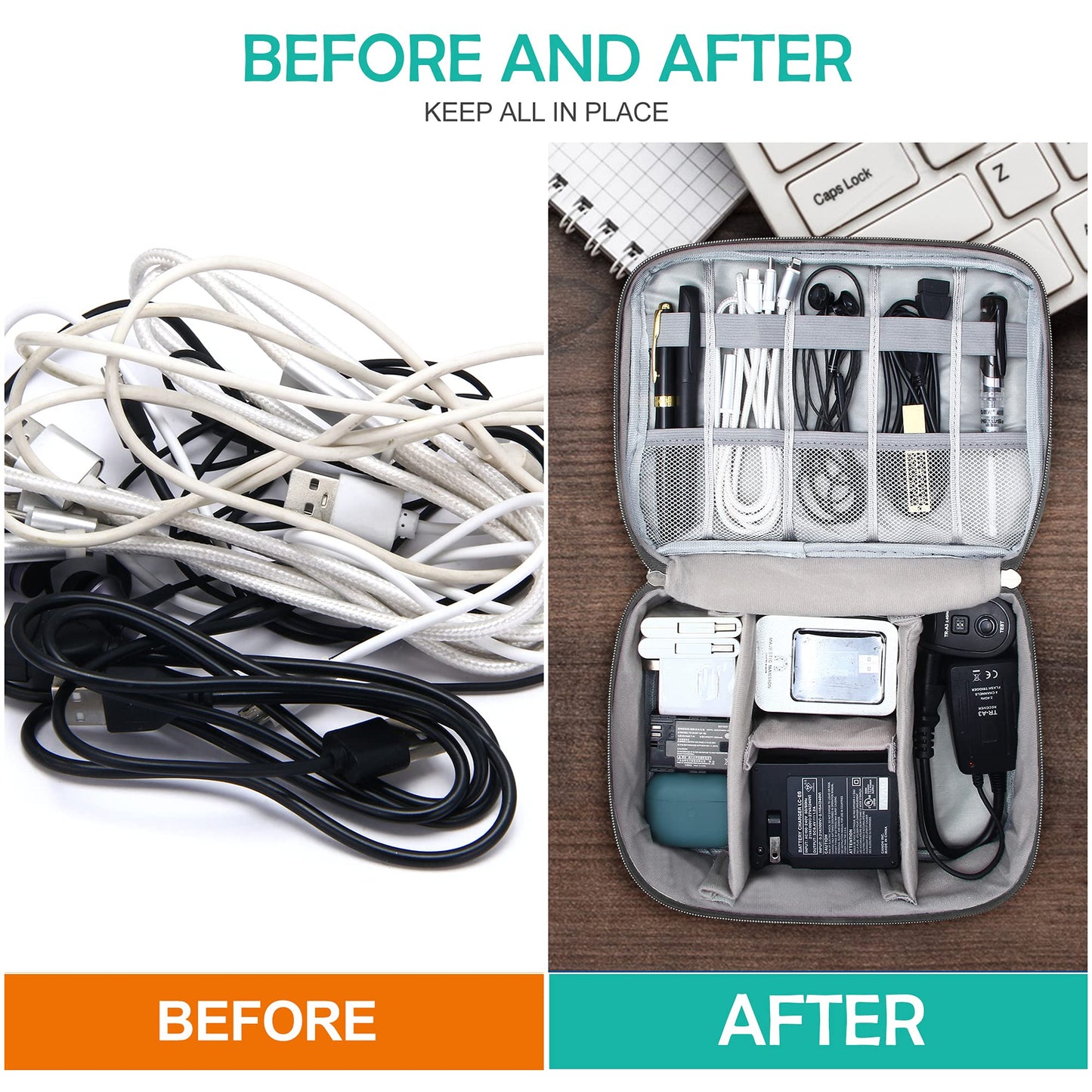 Travel Cable Organizer Bag