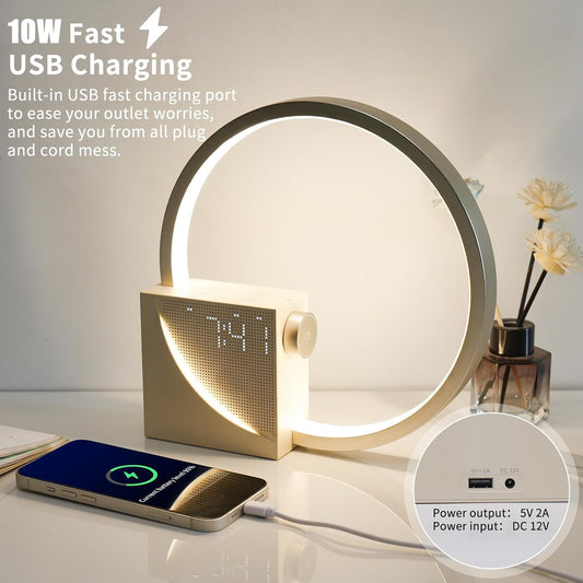 White Noise Alarm Clock Night Lamp