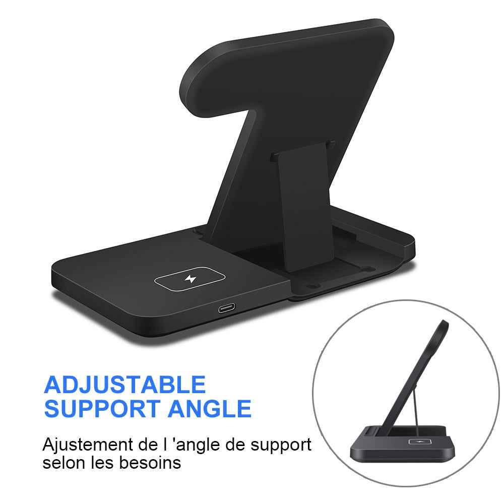 Wireless Charging Dock | Fast Charging Station | 3-in-1 Charging Stand | Multi-Device Wireless Charger | Smart Charging Dock | Wireless Phone and Watch Charger | All-in-One Charging Station | Quick Wireless Charger Dock | Portable 3-in-1 Charger | Compact Charging Stand