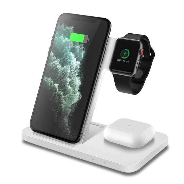 Wireless Charging Dock | Fast Charging Station | 3-in-1 Charging Stand | Multi-Device Wireless Charger | Smart Charging Dock | Wireless Phone and Watch Charger | All-in-One Charging Station | Quick Wireless Charger Dock | Portable 3-in-1 Charger | Compact Charging Stand