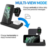Wireless Charging Dock | Fast Charging Station | 3-in-1 Charging Stand | Multi-Device Wireless Charger | Smart Charging Dock | Wireless Phone and Watch Charger | All-in-One Charging Station | Quick Wireless Charger Dock | Portable 3-in-1 Charger | Compact Charging Stand