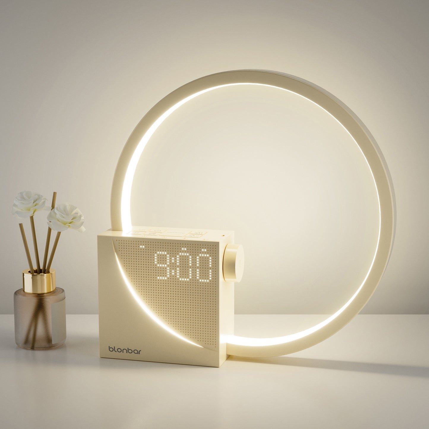 White Noise Alarm Clock Night Lamp